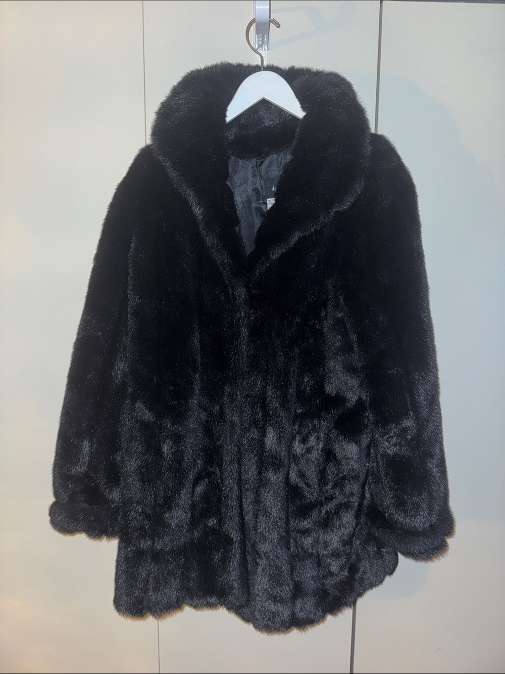Black Faux Fur Coat